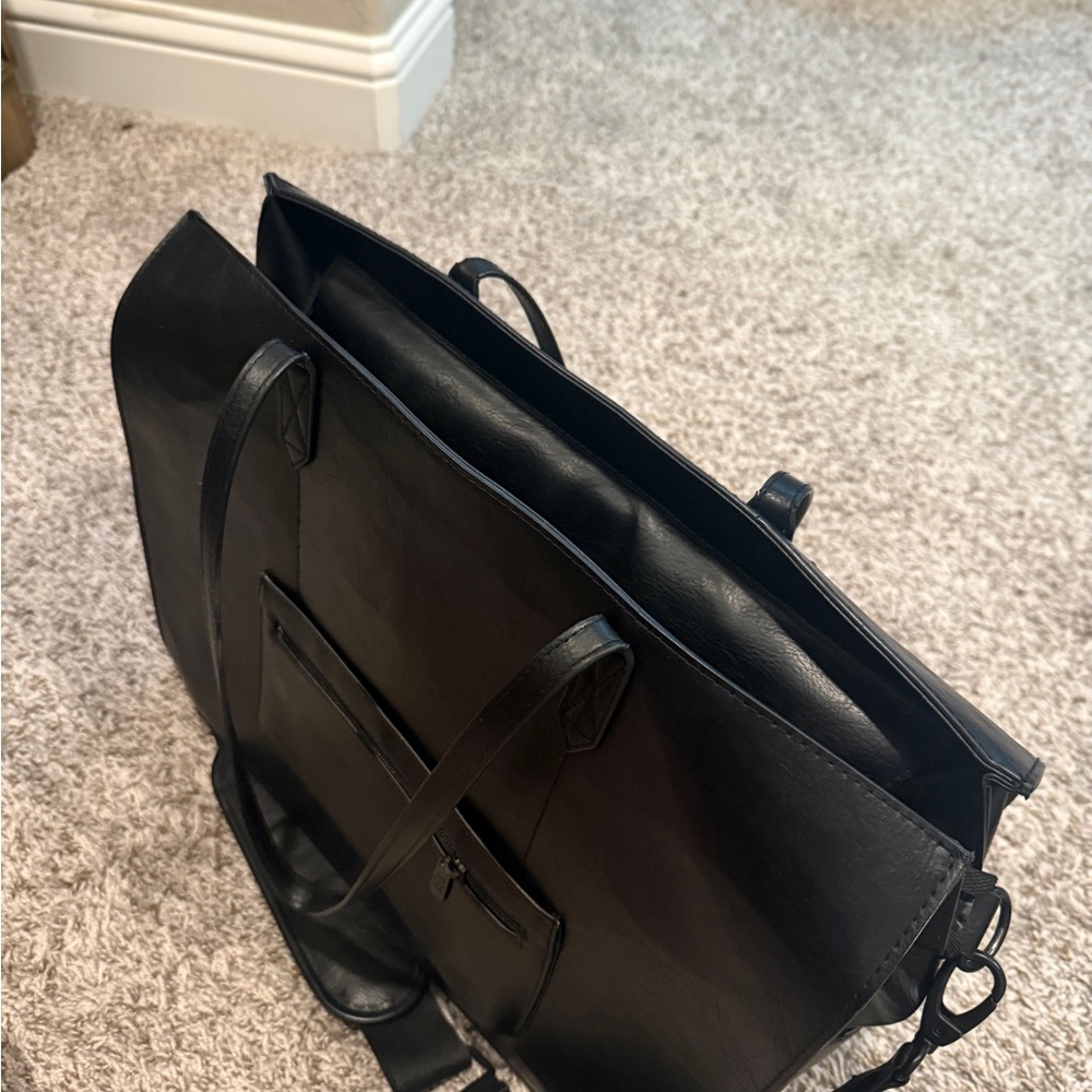 BEIS The Large Work Tote in Black with Matching Pouch - Picture 3 of 5